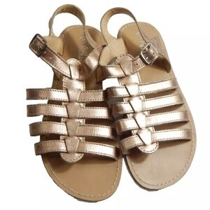 Boden Girls Gladiator Sandals Gold